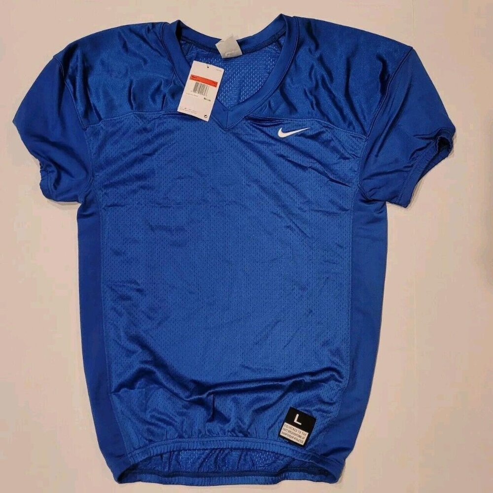 NEW Nike Football Performance Jersey Mesh Vented Mens Large 908727-493 Blue